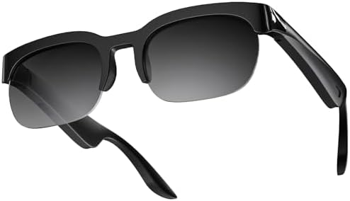 Smart Glasses with AI Translator, V6.0 Bluetooth Glasses with 150+ Translation, Smart Sunglasses for Men & Woman, 120H Long Standby Music Glasses, UV Protection, IPX5 Waterproof, Hands-Free Calls