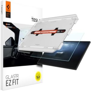 Spigen Tempered Glass Screen Protector [Glas.tR EZ FIT] Designed for Tesla Cybertruck (2024/2025/2026) 18.5 inch Dashboard Touchscreen - Matte/Anti Glare/Anti Finger