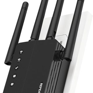 WiFi Extender Signal Booster, Dual Band 2.4/5.8G WiFi Extender – 1200Mbps, 12880 Sq Ft Coverage, 105 Devices & 1-Tap Setup for Home Use